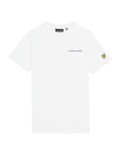 Lyle & Scott zomer t-shirt jongens - wit - Script embroidery