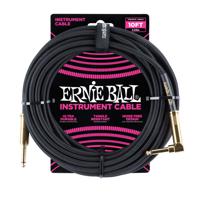 Ernie Ball 6081 Braided Instrument Cable, 3 meter, Black - thumbnail