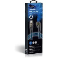 USB 2.0-kabel | Type-C Male naar Type-C Male | 180°-aansluiting voor gaming | 2,0 m | rond | USB 2.0-kabel | Type-C Male naar Type-C Male | 180°-aansluiting voor gaming | 2,0 m | rond |
