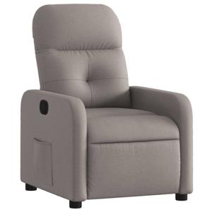 vidaXL Fauteuil verstelbaar stof taupe