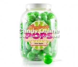 Hand Made Lollys Sour Apple 70 Stuks