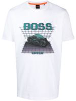 BOSS t-shirt en coton à logo imprimé - Blanc