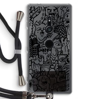 Vexx Black Mixtape: Sony Xperia XZ2 Transparant Hoesje met koord