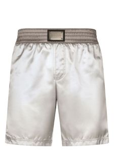 Dolce & Gabbana short de bain à plaque logo - Tons neutres