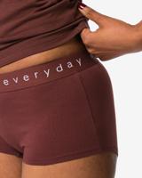 HEMA Damesboxer katoen everyday tailleband donkerbruin (donkerbruin)
