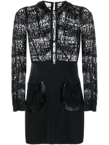 DSQUARED2 robe courte à manches longues - Noir