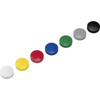 Maul Magneet MAULsolid (Ø x h) 38 mm x 15.5 mm Rond Geel, Rood, Blauw, Wit, Groen, Grijs, Zwart 10 stuk(s) 6163999