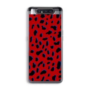 Red Leopard: Samsung Galaxy A80 Transparant Hoesje