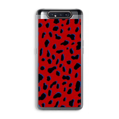 Red Leopard: Samsung Galaxy A80 Transparant Hoesje