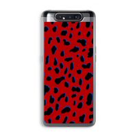 Red Leopard: Samsung Galaxy A80 Transparant Hoesje
