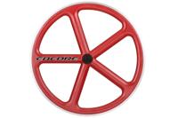 Encore 700C 5 Spaken Achterwiel - Viper Rood - Carbon Weven