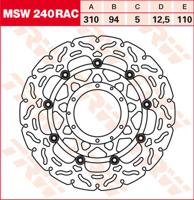TRW Remschijf, remschijven voor de moto, MSW240RAC