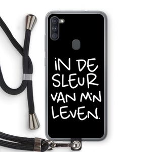 De Sleur: Samsung Galaxy A11 Transparant Hoesje met koord