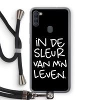 De Sleur: Samsung Galaxy A11 Transparant Hoesje met koord