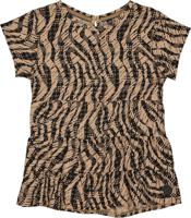 LEVV Meisjes blouse - Tess - AOP Camel zebra