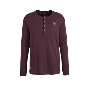 PME Legend longsleeve met textuur aubergine