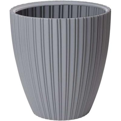 Bloempot - Garden ID - Fancy - 40 x 42 cm - Voor tuin, balkon of interieur - Lichtgrijs