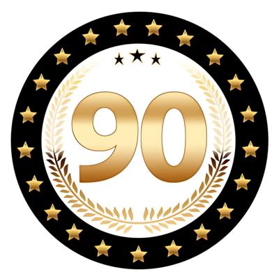 Bierviltjes 90 - 50x stuks - zwart/goud - luxe - verjaardag/jubilea - feestartikelen