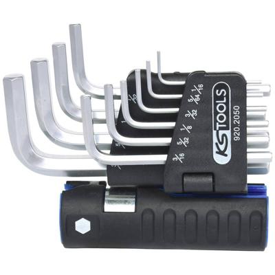 KS Tools 920.2050 Inbus Haakse schroevendraaierset 1/16 inch, 5/64 inch, 3/32 inch, 1/8 inch, 5/32 inch, 3/16 inch, 7/32 inch, 1/4 inch, 5/16 inch, 3/8 inch