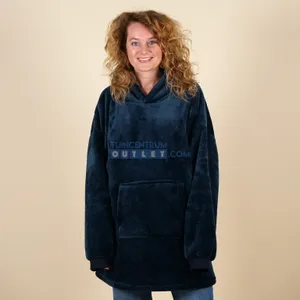 Oversized Teddy Hoodie Dark Blue Donkerblauw Unique Living