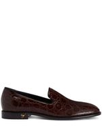 Giuseppe Zanotti Gatien crocodile-effect leather loafers - Marron - thumbnail