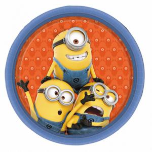 Minions feest bordjes - 8x - Dia 23 cm - Karton - Kinderverjaardag tafel servies