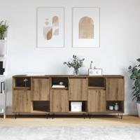 Dressoirs 3 pcs artisanaal eikenkleurig 180 x 35 x 70 cm