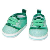 Heless Poppenschoenen glitter sneakers mint, 38-45 cm