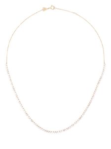 Adina Reyter collier Half Riviera en or 14ct serti de saphirs et de diamants - Rose