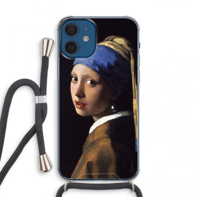 The Pearl Earring: iPhone 12 mini Transparant Hoesje met koord