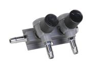 Europond Luchtverdeler met 2 Regelbare 9mm Uitgangen voor Precieze Vijverbeluchting