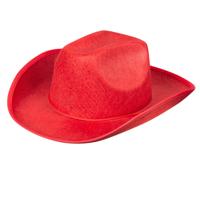 Boland Rode Cowboyhoed Rodeo - Vilt - Maat 59 - Volwassenen - Carnaval Verkleed Hoeden