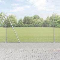 VidaXL Afrasteringspaal zilver 10 x 1,6 m (12 x 12 mm gaas) staal