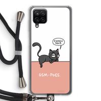 GSM poes: Samsung Galaxy A12 Transparant Hoesje met koord