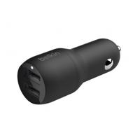 Belkin Dual USB-A Car Charger, 12W X2 Oplader Zwart Belkin Dual USB-A Car Charger, 12W X2 Oplader Zwart