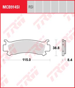 TRW Remblokken, en remschoenen voor de moto, MCB914SI Sinter offroad