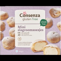 Consenza Gluten Free Mini Slagroomsoesjes 250 g bij Jumbo