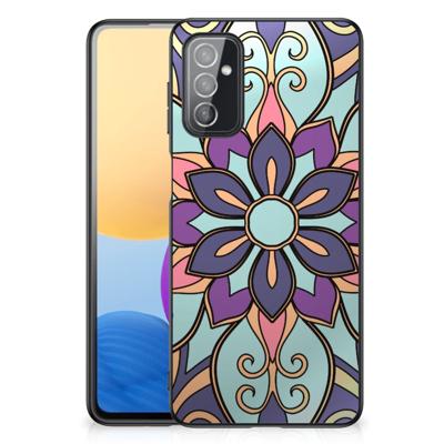 Samsung Galaxy M52 Bloemen Hoesje Purple Flower