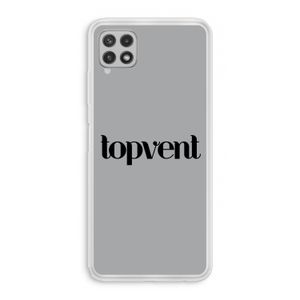 Topvent Grijs Zwart: Samsung Galaxy A22 4G Transparant Hoesje