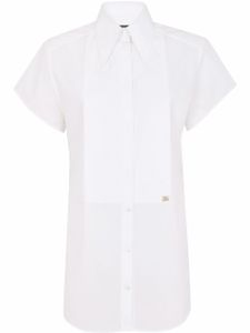 Dolce & Gabbana chemise en popeline à logo DG - Blanc