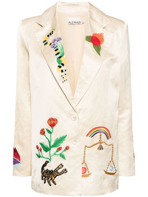 ALEMAIS Zelda blazer met enkele rij knopen - Bruin ALEMAIS Zelda blazer met enkele rij knopen - Bruin