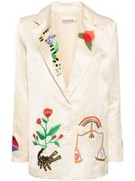 ALEMAIS Zelda blazer met enkele rij knopen - Bruin - thumbnail