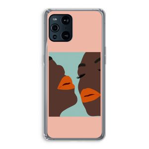 Orange lips: Oppo Find X3 Transparant Hoesje