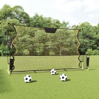 Voetbal reboundnet 183x85x120 cm polyester zwart en geel - thumbnail