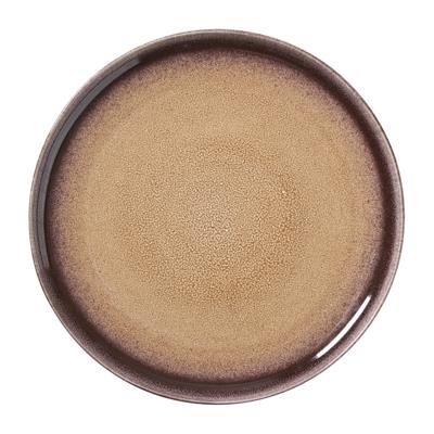 Dinerbord Olivia - bordeaux rood/beige - ø27.5x2.5 cm