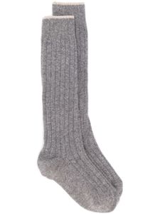 Brunello Cucinelli ribbed socks - Gris