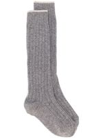 Brunello Cucinelli ribbed socks - Gris - thumbnail