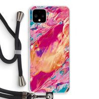 Pastel Echoes: Pixel 4 XL Transparant Hoesje met koord