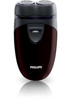 Philips PQ206/18 - Scheerapparaat - Roterend Kop - Reisscheerapparaat - Scheerapparaat Philips - Zwart/Bordeaux