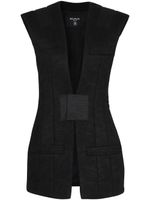 Balmain veste sans manches à col v profond - Noir